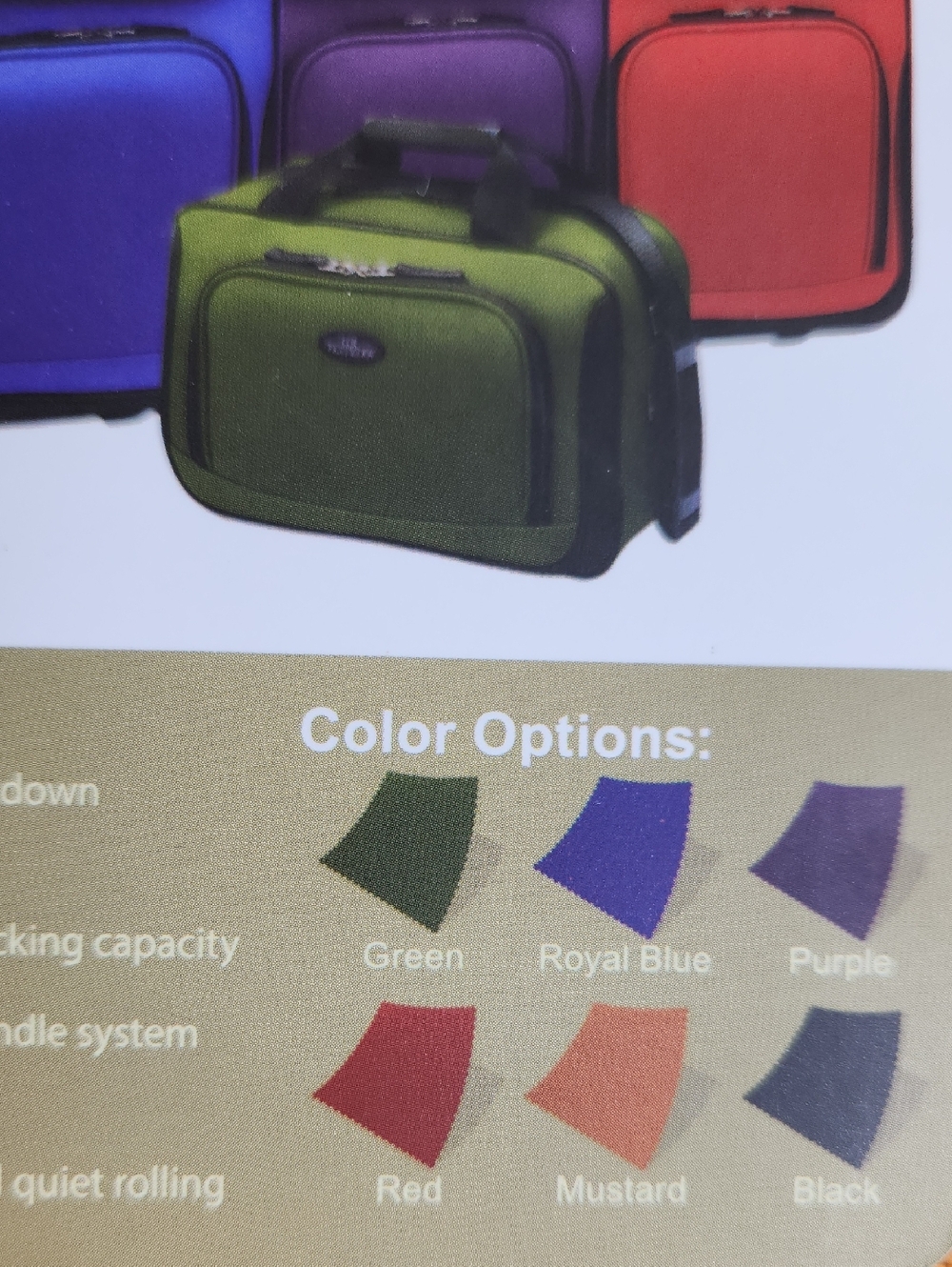 U.S. TRAVELER CARRY-ON Travel Tote, Mustard Color, NWT - Picture 7 of 17
